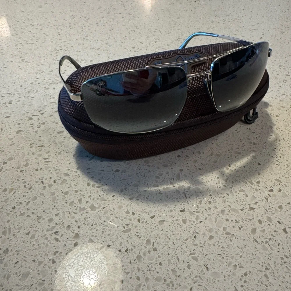 Maui Jim Sandlewood MJ 217 17 Metal Frame + Grey Sunglasses 64 15-139 Silver